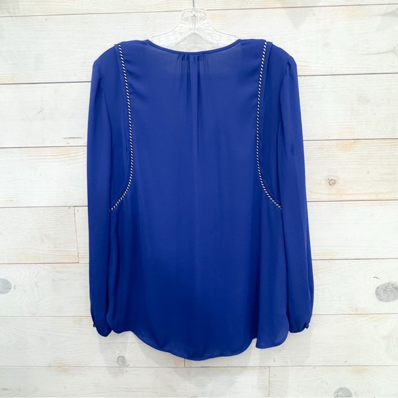 J. Crew Royal Blue Tassel Trim top ❤️ - Picture 4 of 8